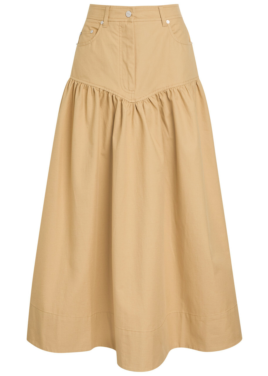 【関税＆送料込み】Ganni Organic Cotton Maxi Skirt Ganni Cotton poplin maxi skirt GANNI