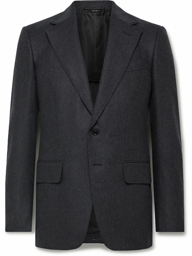 Photo: TOM FORD - Shelton Slim-Fit Wool and Cashmere-Blend Twill Blazer - Gray