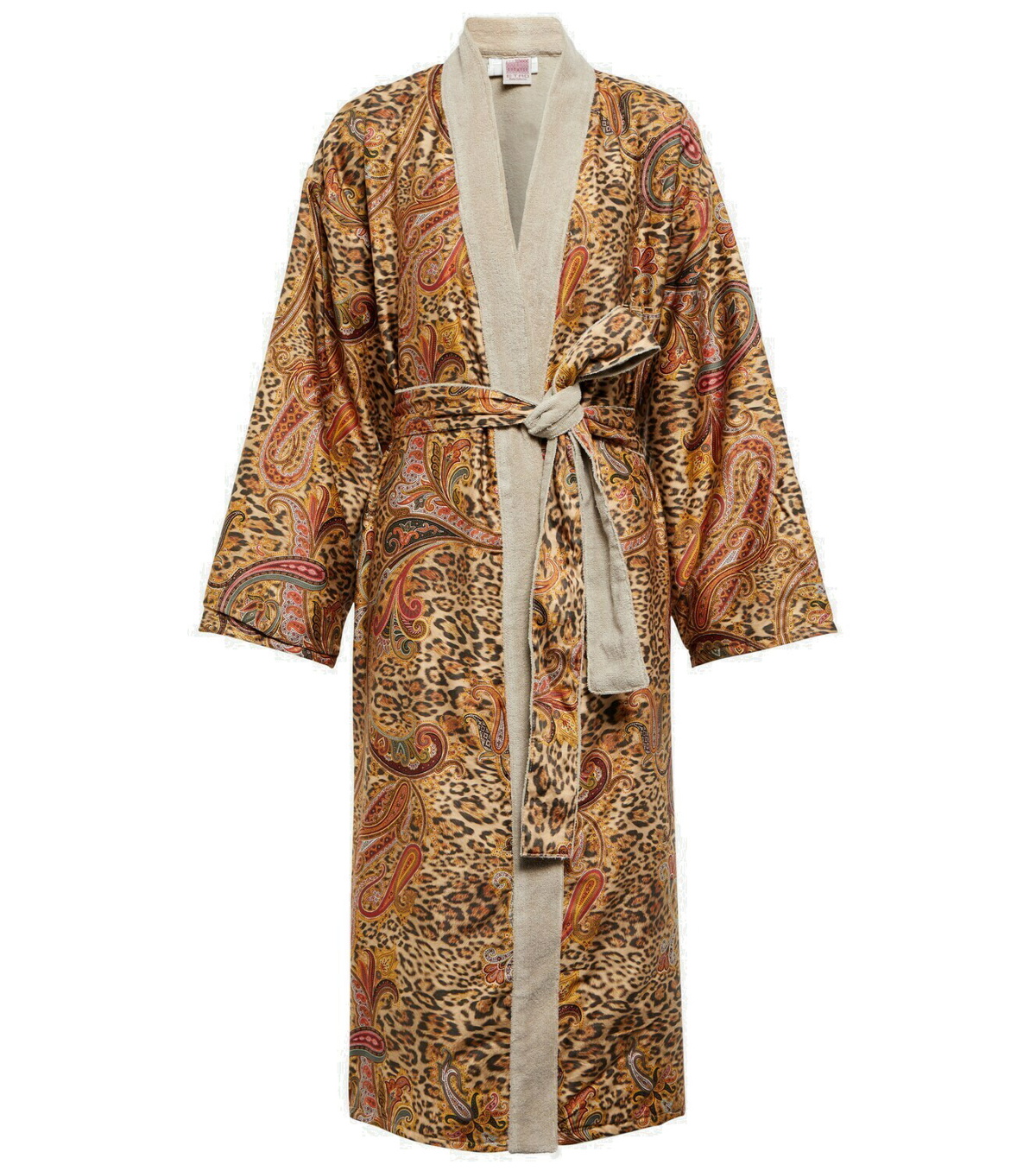 Etro - Doubled Kimono cotton bathrobe Etro