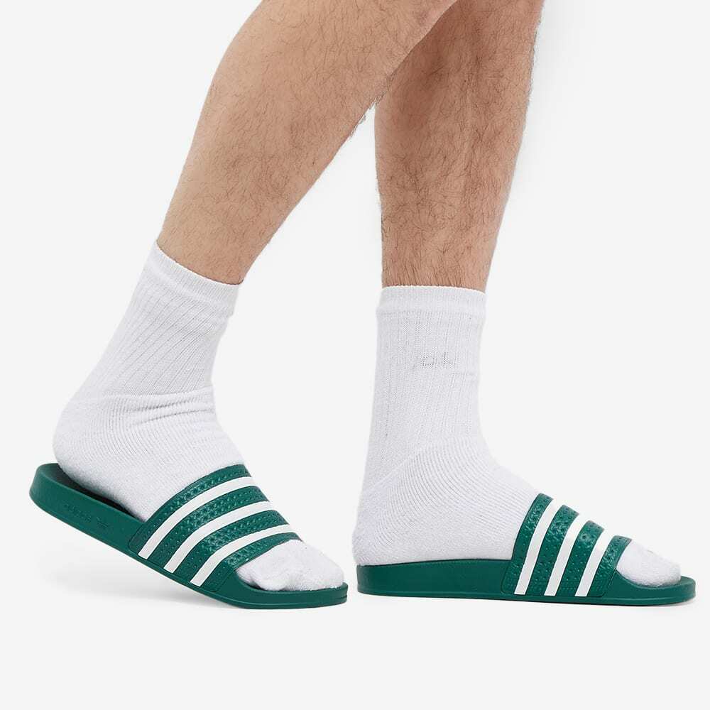 adilette green white