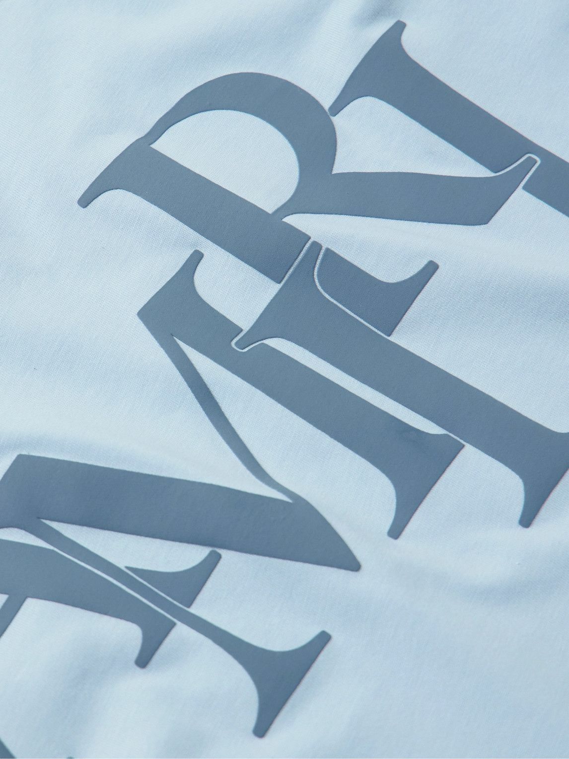 AMIRI - Staggered Logo-Print Cotton-Jersey T-Shirt - Blue Amiri