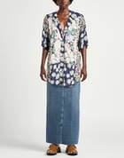Free People Womens Shirt Midnight in Blue