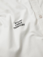 WTAPS - Button-Down Collar Embroidered Cotton-Oxford Shirt - White