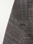 Balenciaga - Oversized Double-Breasted Checked Woven Blazer - Gray