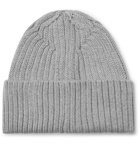 Bogner - Enio Logo-Embroidered Ribbed Wool-Blend Beanie - Gray