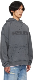 Ksubi Gray Blasted Ekcess Hoodie