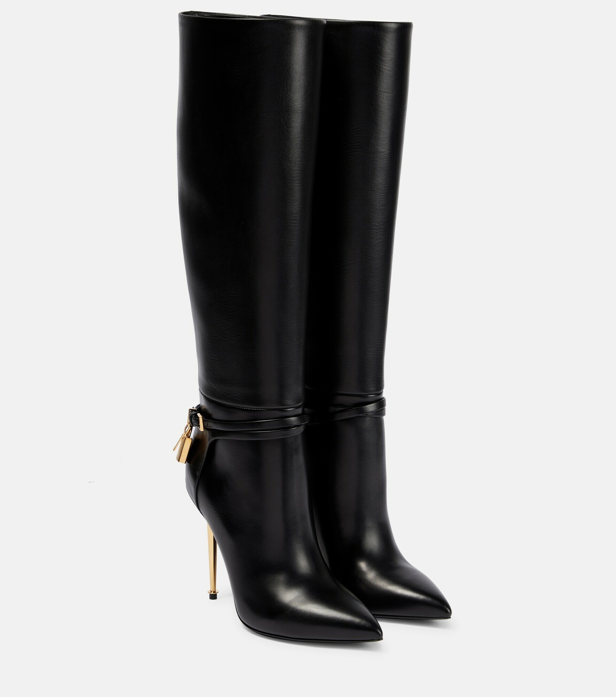 Tom Ford - Padlock 105 leather knee-high boots
