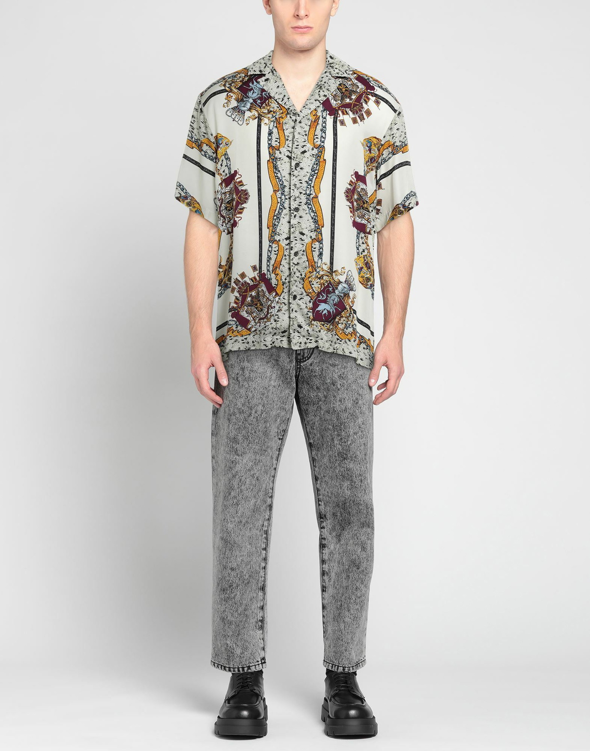 Just Cavalli Mens Shirt in Off white