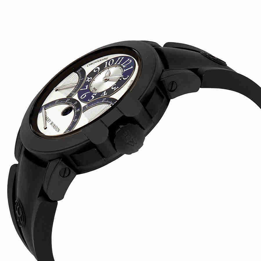 Harry Winston Ocean Triple Retrograde Chronograph Automatic Silver Dial Mens Watch OCEACT44ZZ005