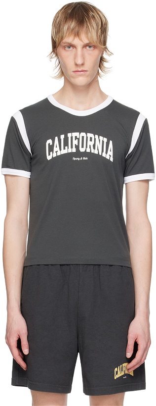 Photo: Sporty & Rich Gray 'California' T-Shirt