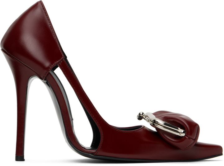 Photo: Pushbutton Burgundy Coin Purse Pointy Heels