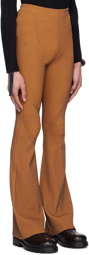 Dion Lee Orange Angled Rib Lounge Pants
