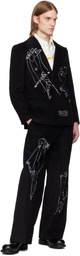 KidSuper Black String Puppets Blazer