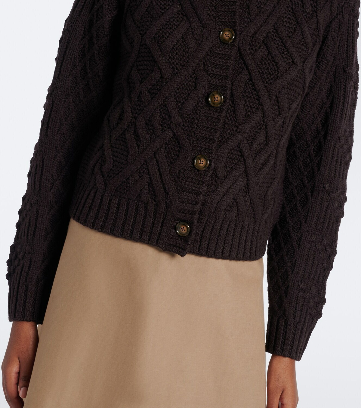 Emilia Wickstead Brinkley cable-knit wool cardigan