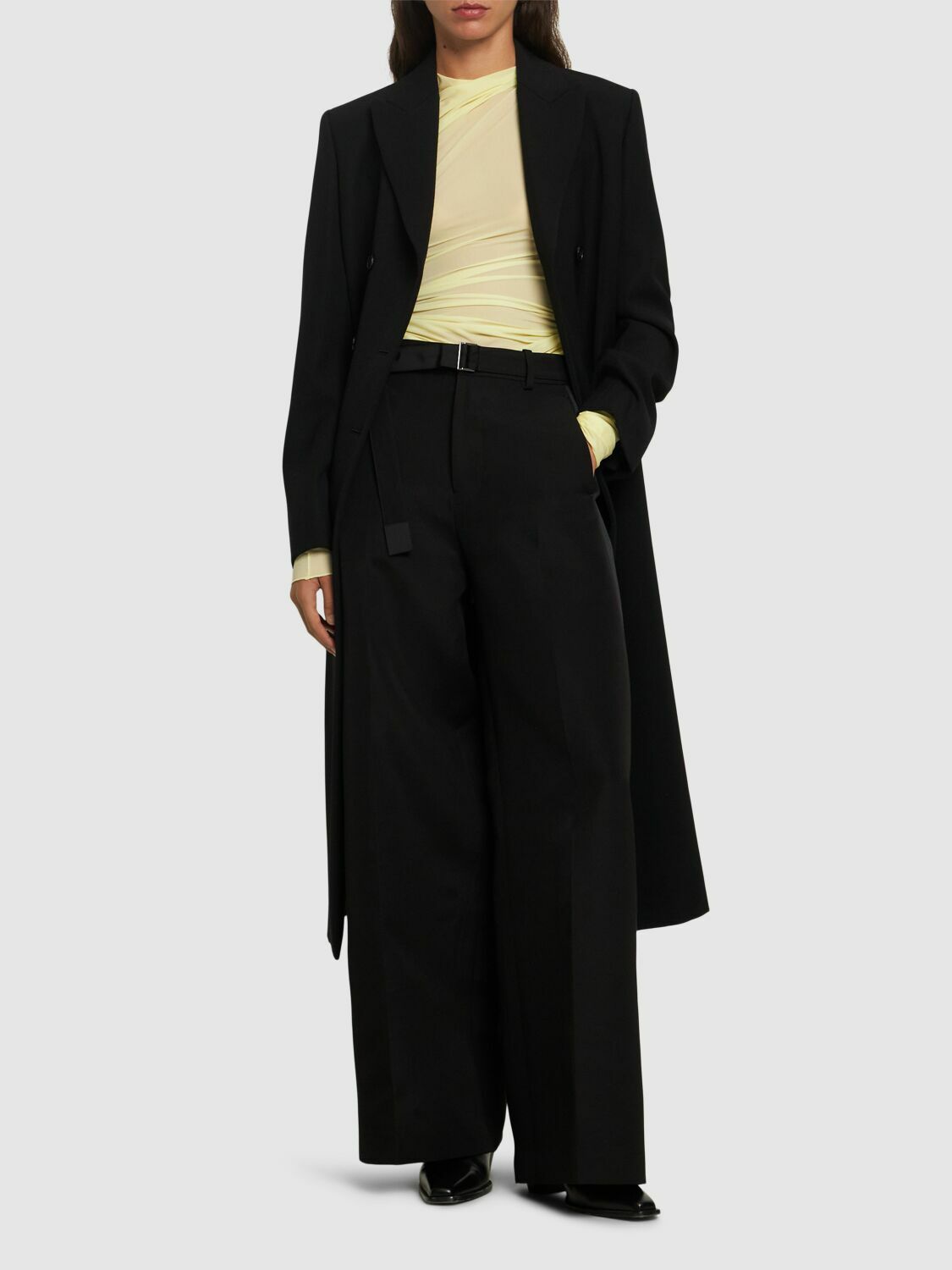 パンツ sacai Double-Faced Silk Cotton Pants Double-Faced Silk Cotton Pants | sacai Official Store サカイ