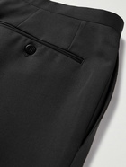 Brioni - Straight-Leg Silk-Trimmed Wool Tuxedo Trousers - Black