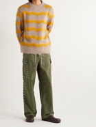 Acne Studios - Kristoffer Striped Brushed Knitted Sweater - Brown