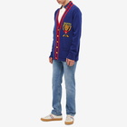 Gucci Men's Pablo Delcielo Logo Cardigan in Inchiostro/Live Red