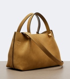 Valentino Garavani VLogo Signature Small suede top-handle bag