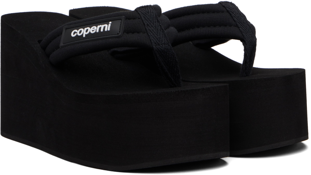 Coperni Black Wedge Heeled Sandals