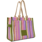 Marc Jacobs Multicolor 'The Stripe Mesh Large' Tote