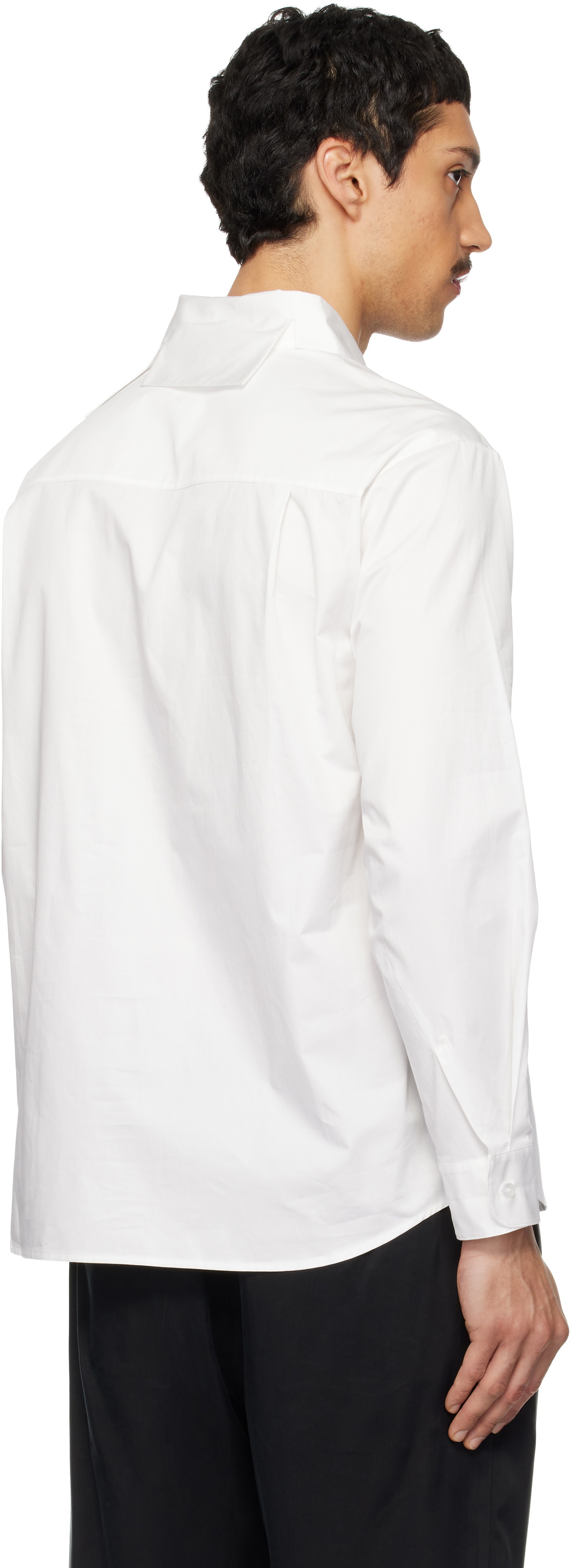 POST ARCHIVE FACTION (PAF) White Trimmed A Shirt