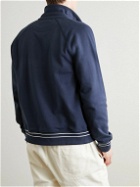 Mr P. - Organic Cotton-Jersey Bomber Jacket - Blue