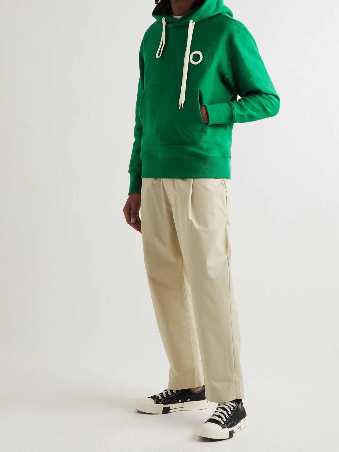 Craig Green - Eyelet-Embellished Cotton-Jersey Hoodie - Green