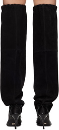 ALL-IN Black Double Thigh High Tall Boots
