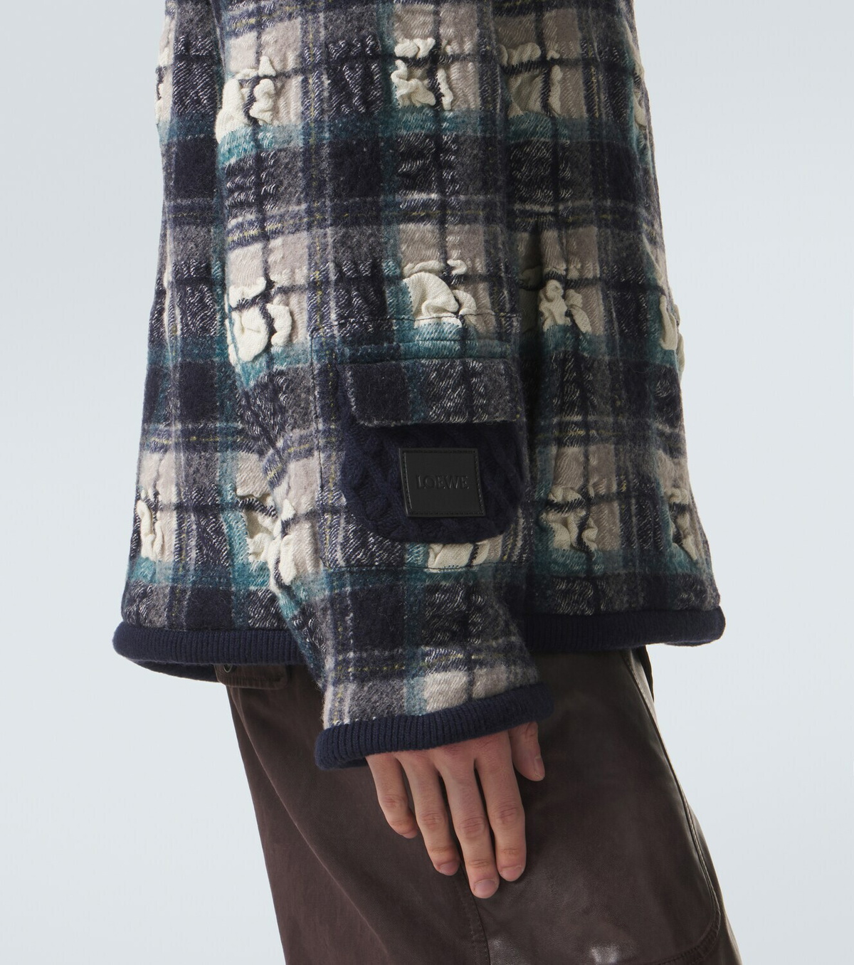 Loewe Plaid wool and linen jacket