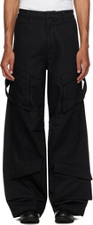 HELIOT EMIL Black Cellulae Cargo Pants