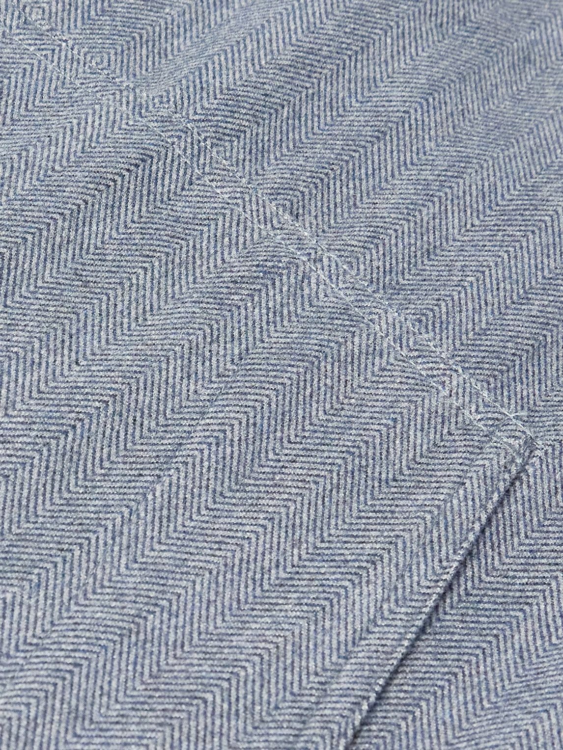 Frescobol Carioca - Belford Herringbone Cotton and Cashmere-Blend Jacket - Blue