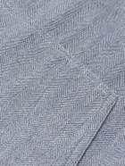 Frescobol Carioca - Belford Herringbone Cotton and Cashmere-Blend Jacket - Blue