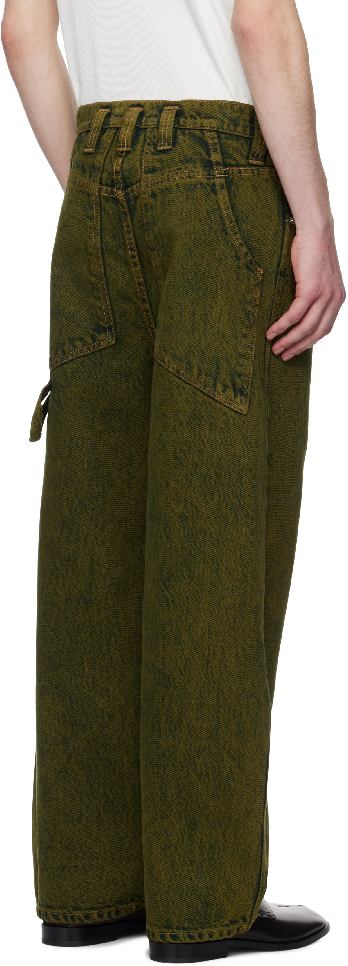 Eckhaus Latta Green Baggy Jeans