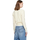 Stella McCartney Off-White Cashmere V-Neck Sweater