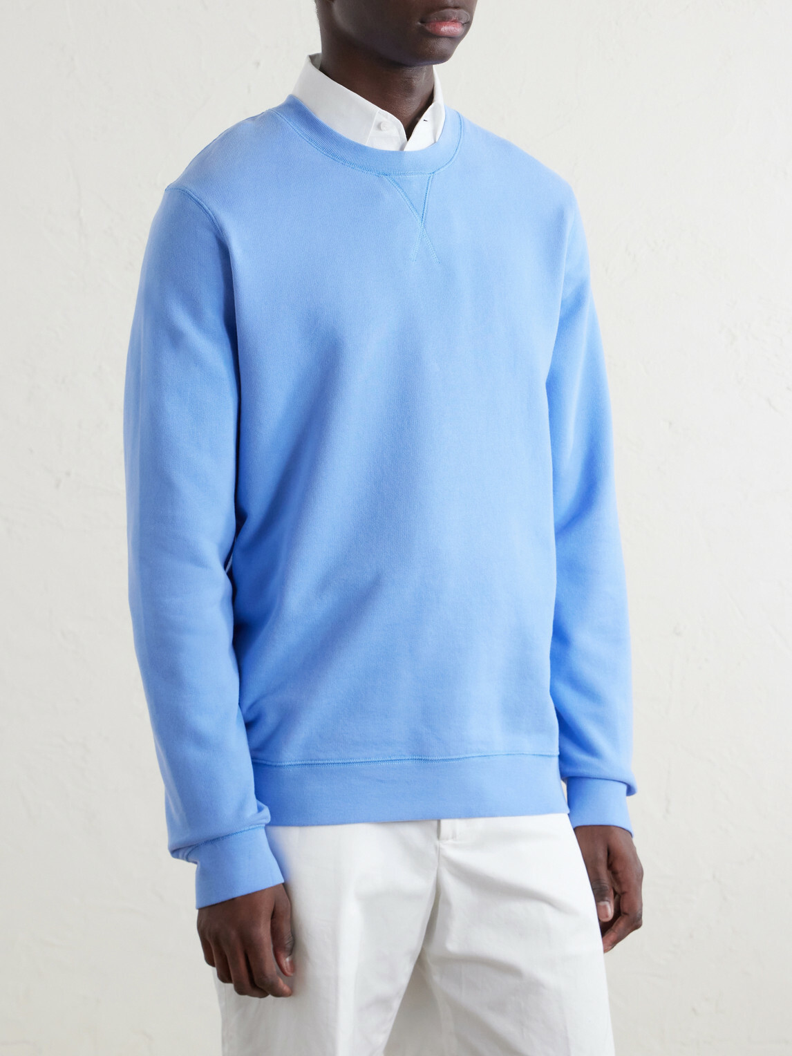 Sunspel - Cotton-Jersey Sweatshirt - Blue