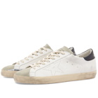 Golden Goose Men's Super-Star Leather Suede Toe Sneakers in White/Ice/Black