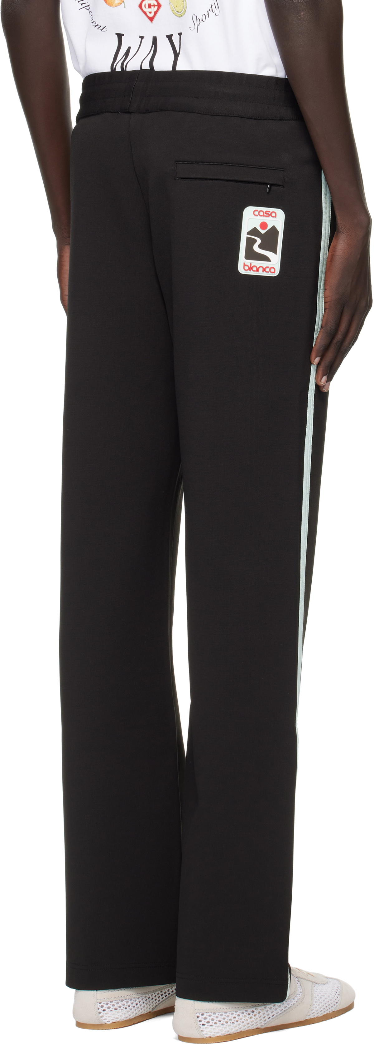 Casablanca Black Tech Nylon Trim Sweatpants