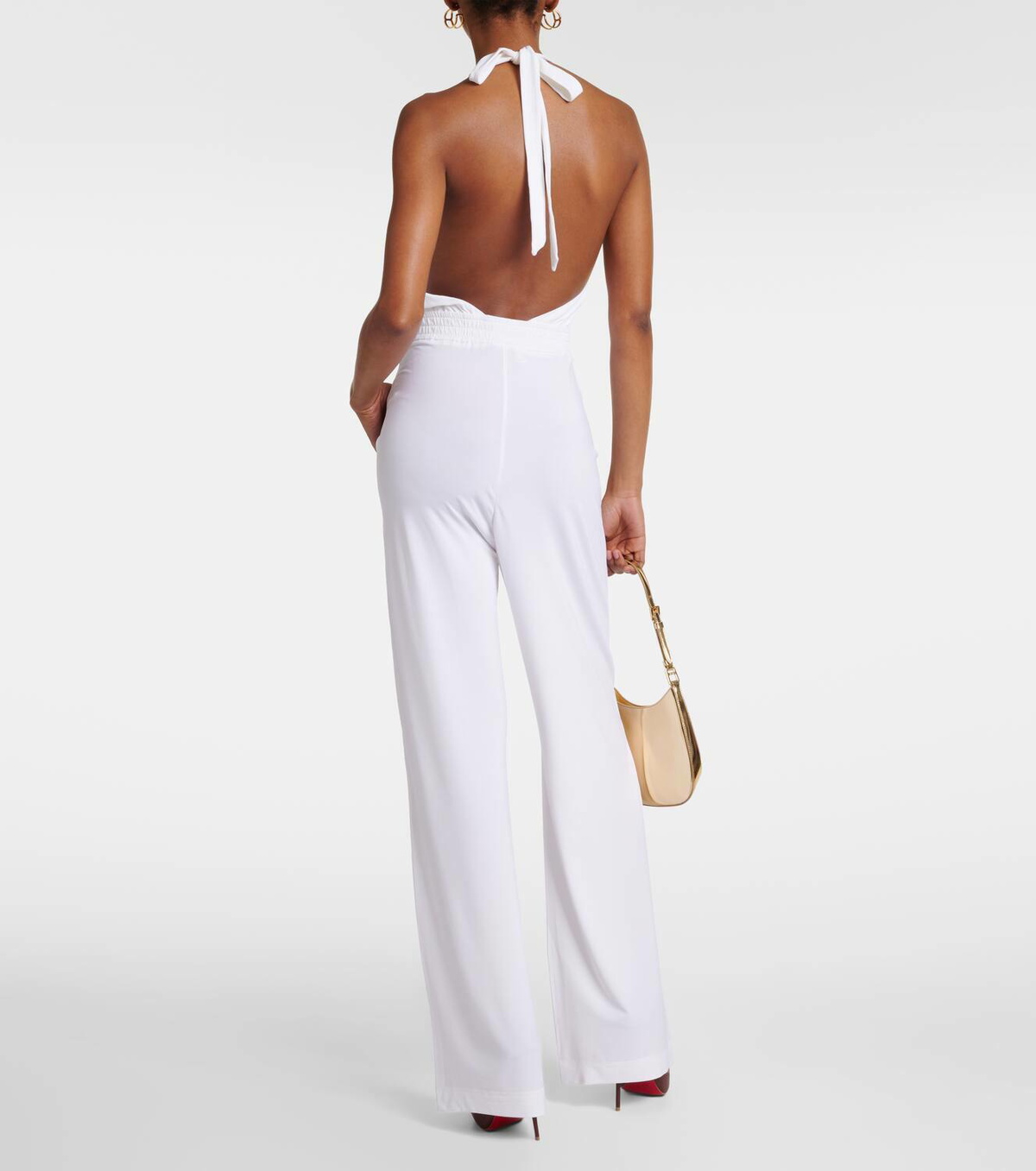 【Max Mara】 Halter-neckジャージ maxiドレス MAX MARA Ghiotto embellished cutout stretch-jersey
