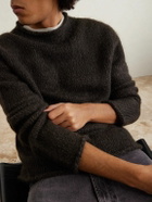 Amomento - Cotton-Blend Mock-Neck Sweater - Brown