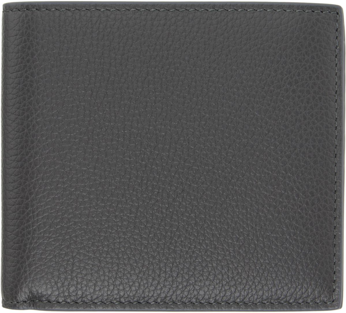 Thom Browne Gray Pebble Grain Bifold Wallet
