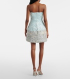 Là Fuori Floral sequined minidress
