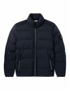 Stone Island - Logo-Appliquéd Quilted Padded Shell Down Jacket - Blue