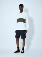 Margaret Howell Panelled Long Sleeve Polo Shirt