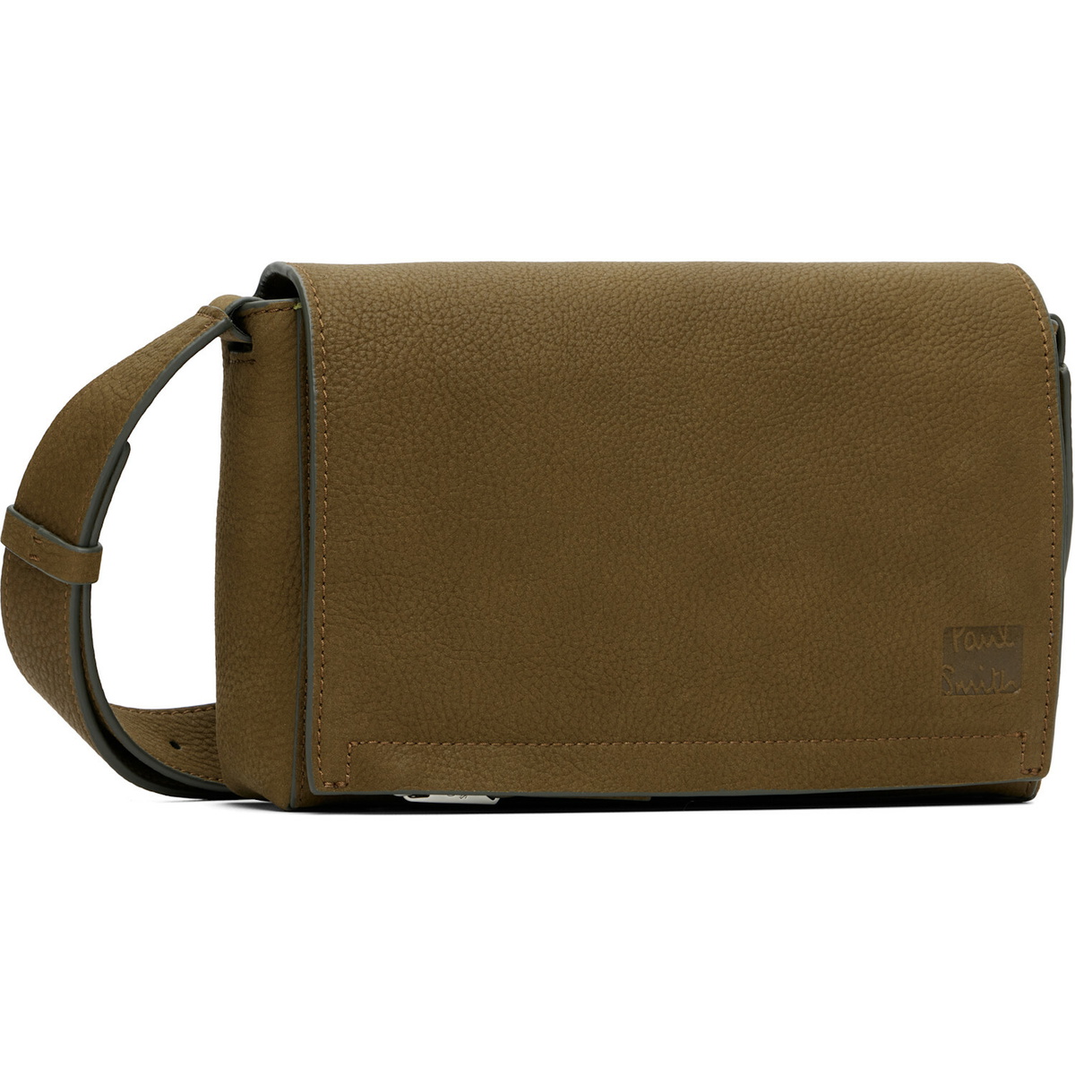 Paul Smith Khaki Flap Over Crossbody Bag