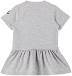 Moncler Enfant Baby Gray Embroidered Dress