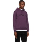 Carhartt Work In Progress Purple Logo Hoodie