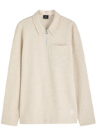 PS Paul Smith Half-zip Cotton-blend Sweatshirt Beige