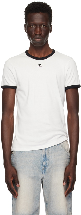 Photo: Courrèges White Signature Contrast T-Shirt