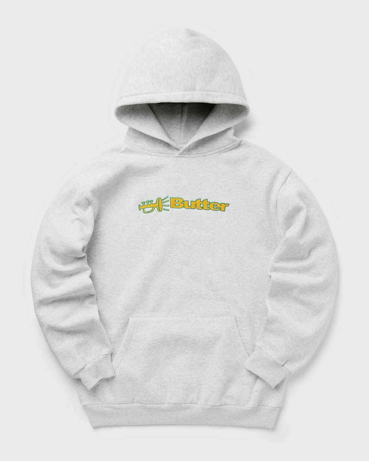 Butter Goods Horn Logo Pullover Hoodie Grey Mens Hoodies Butter Goods
